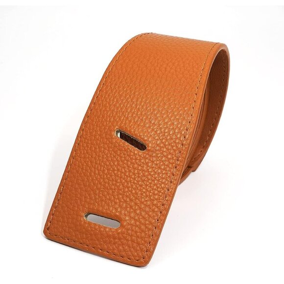 Women Leather Waist Belt Vintage Irregular Dress Tie Knot Brown L main image 4